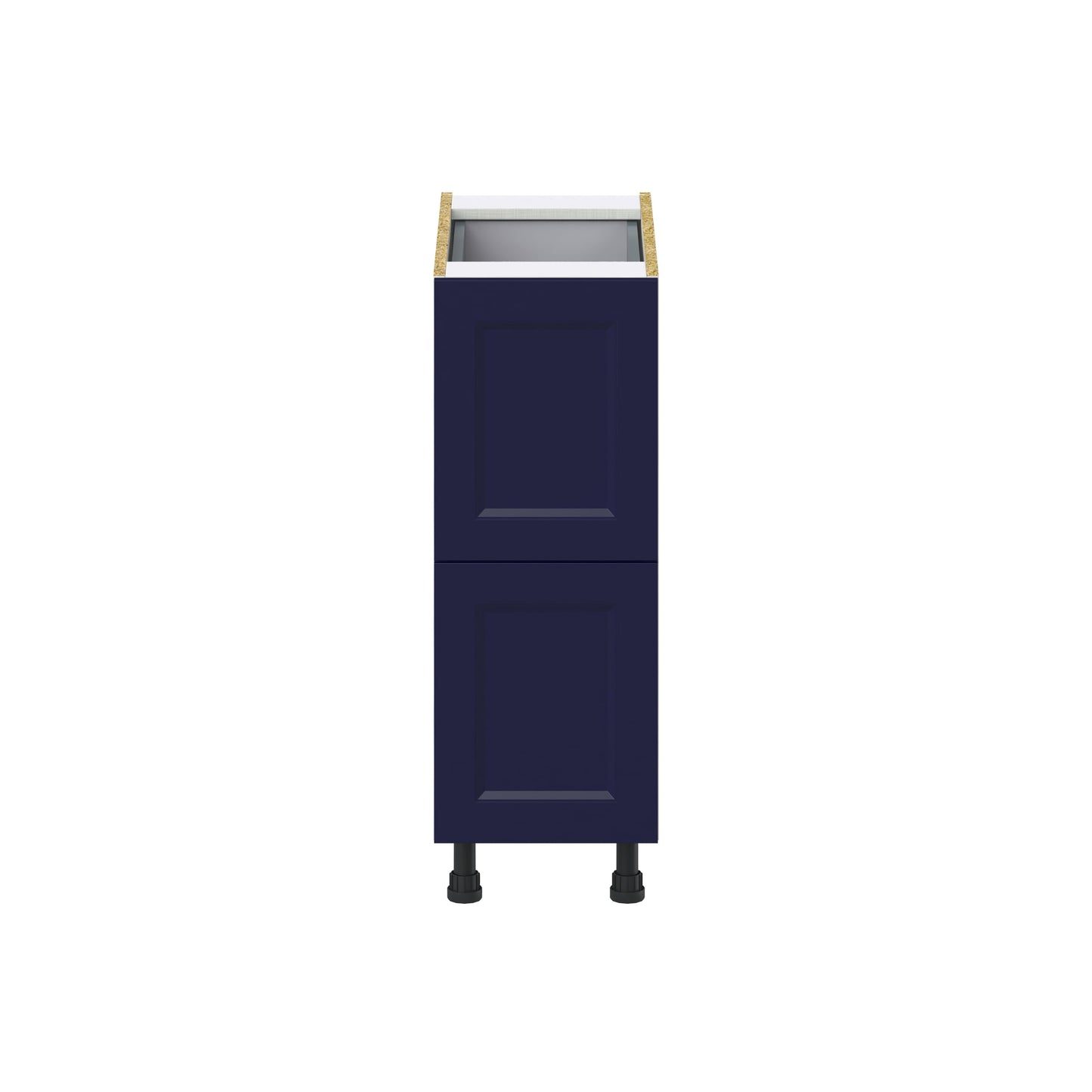 Hugo&Borg Lorette 12-in W x 34.5-in H x 24-in D Navy Blue 3-Drawer Base Fully Assembled Cabinet (Recessed Panel Style)