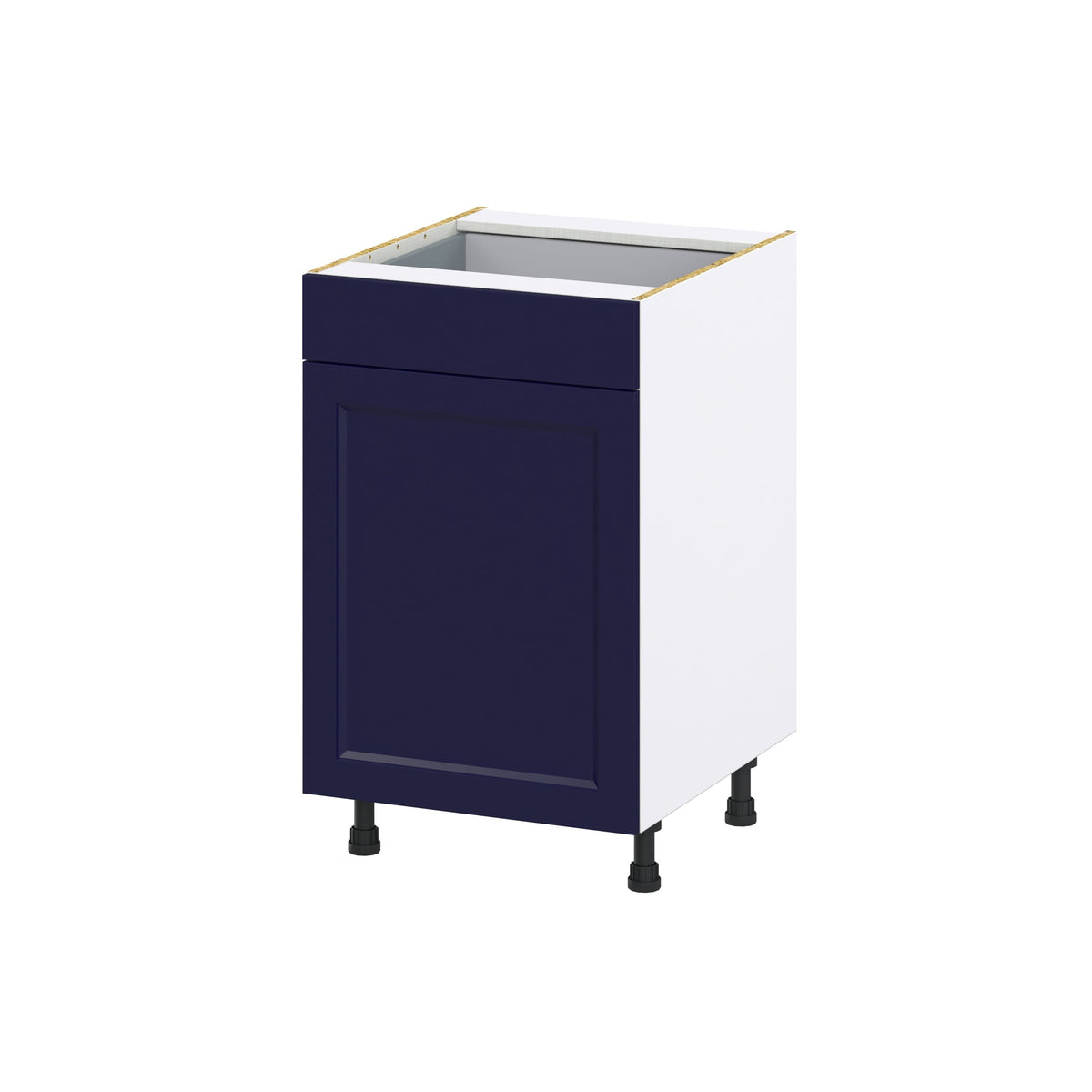 Hugo&Borg Lorette 21-in W x 34.5-in H x 24-in D Navy Blue 1-Drawer Base Fully Assembled Cabinet (Recessed Panel Shaker Style)