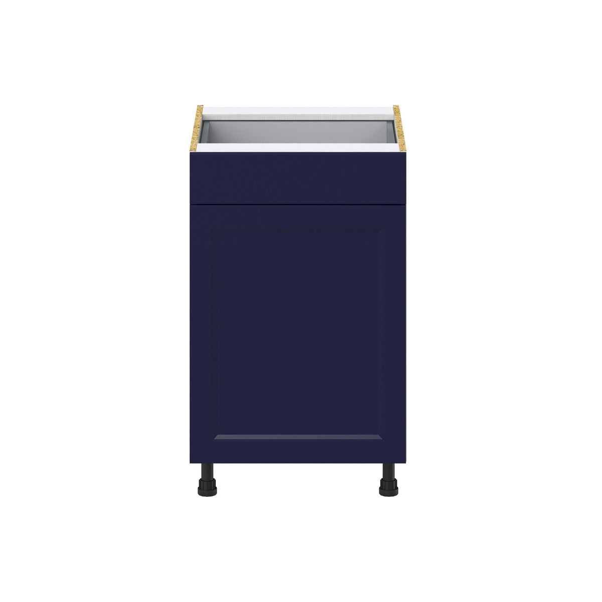 Hugo&Borg Lorette 21-in W x 34.5-in H x 24-in D Navy Blue 1-Drawer Base Fully Assembled Cabinet (Recessed Panel Shaker Style)