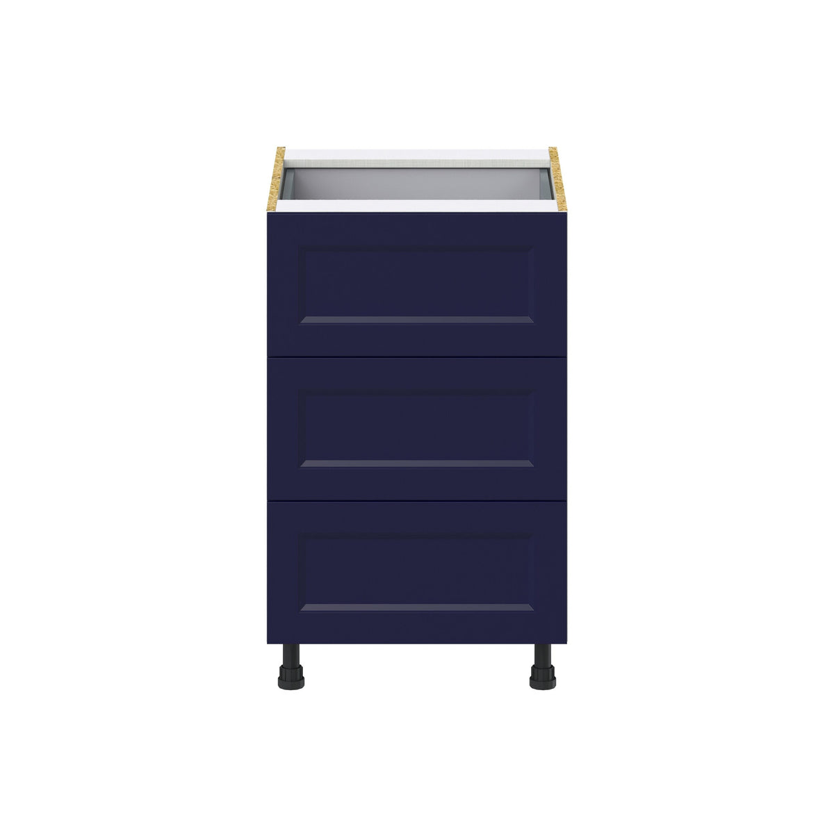 Hugo&Borg Lorette 21-in W x 34.5-in H x 24-in D Navy Blue 4-Drawer Base Fully Assembled Cabinet (Recessed Panel Style)