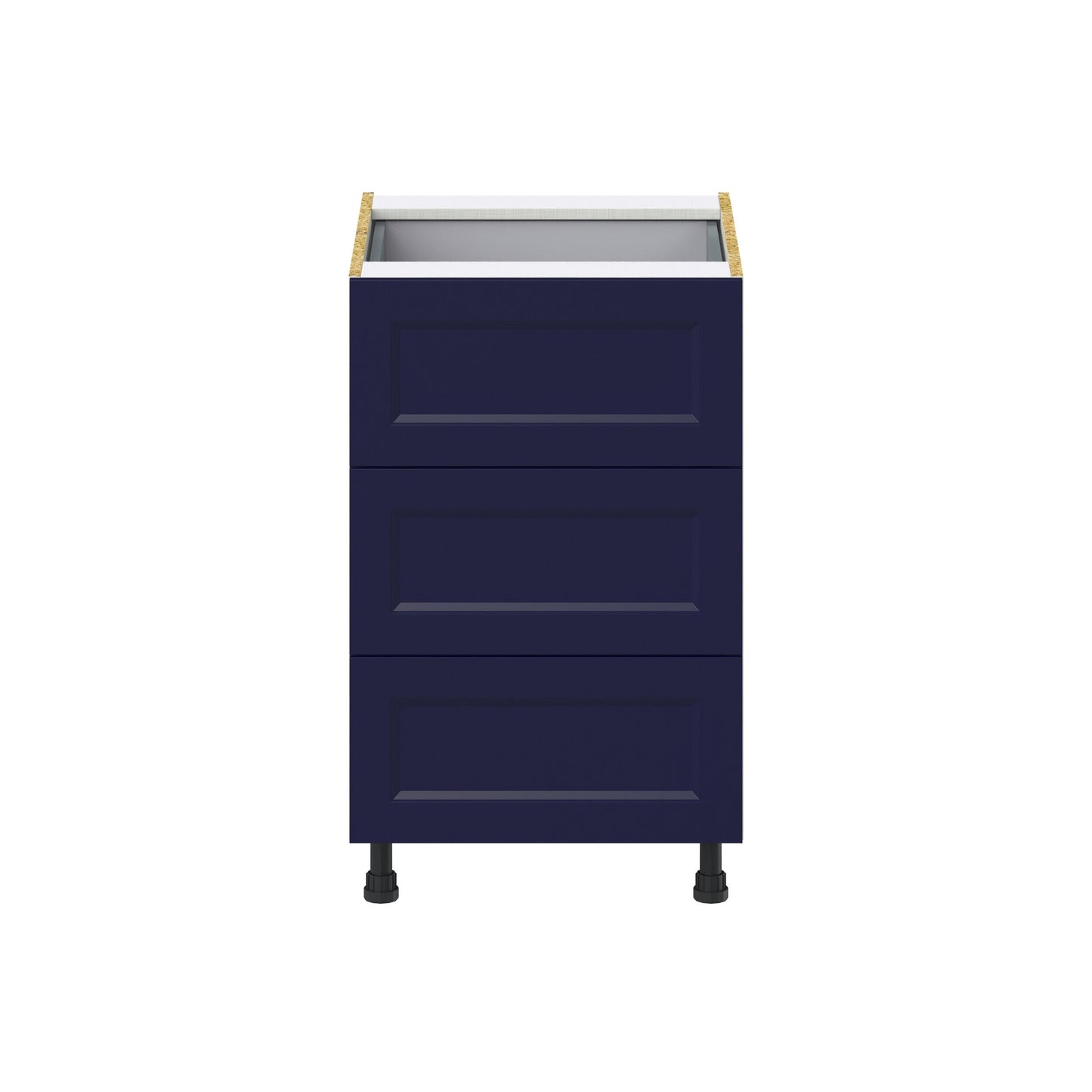 Hugo&Borg Lorette 21-in W x 34.5-in H x 24-in D Navy Blue 4-Drawer Base Fully Assembled Cabinet (Recessed Panel Style)