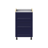 Hugo&Borg Lorette 21-in W x 34.5-in H x 24-in D Navy Blue 4-Drawer Base Fully Assembled Cabinet (Recessed Panel Style)