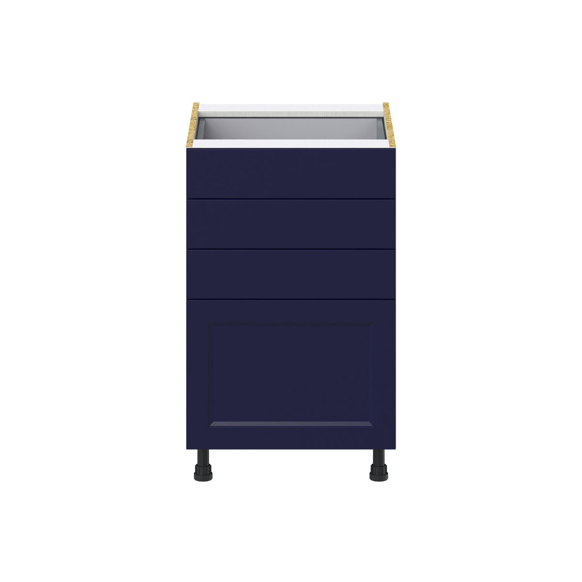 Hugo&Borg Lorette 21-in W x 34.5-in H x 24-in D Navy Blue 4-Drawer Base Fully Assembled Cabinet (Recessed Panel Style)