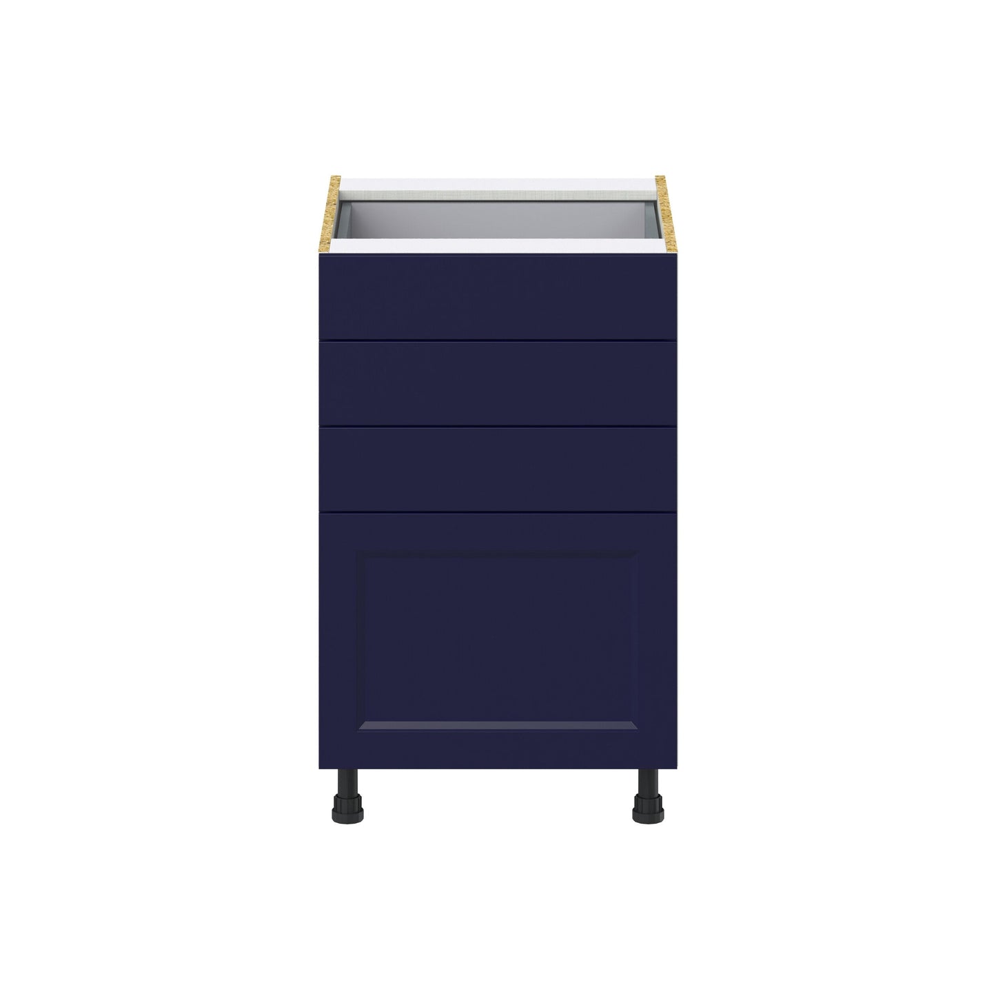 Hugo&Borg Lorette 21-in W x 34.5-in H x 24-in D Navy Blue 4-Drawer Base Fully Assembled Cabinet (Recessed Panel Style)