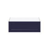 Hugo&Borg Lorette 30-in W x 10-in H x 24-in D Navy Blue Wall Fully Assembled Cabinet (Recessed Panel Shaker Door Style)