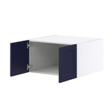 Hugo&Borg Lorette 27-in W x 15-in H x 24-in D Navy Blue Wall Fully Assembled Cabinet (Recessed Panel Shaker Door Style)