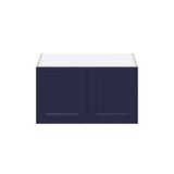 Hugo&Borg Lorette 27-in W x 15-in H x 24-in D Navy Blue Wall Fully Assembled Cabinet (Recessed Panel Shaker Door Style)