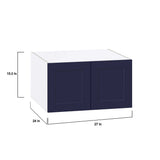 Hugo&Borg Lorette 27-in W x 15-in H x 24-in D Navy Blue Wall Fully Assembled Cabinet (Recessed Panel Shaker Door Style)