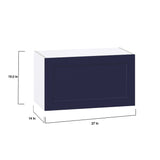 Hugo&Borg Lorette 27-in W x 15-in H x 14-in D Navy Blue Wall Fully Assembled Cabinet (Recessed Panel Shaker Door Style)