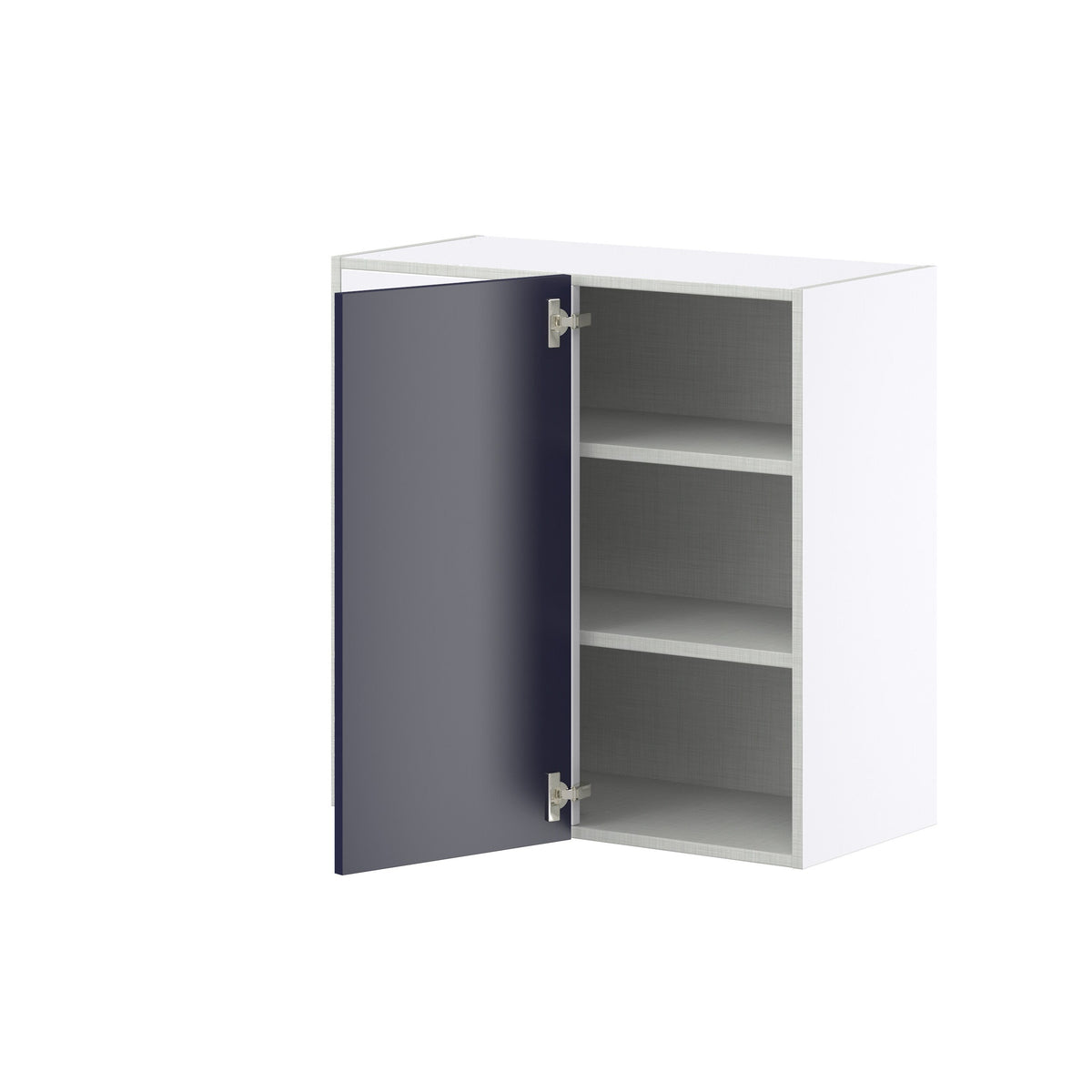 Hugo&Borg Lorette 30-in W x 30-in H x 14-in D Navy Blue Wall Fully Assembled Cabinet (Recessed Panel Shaker Door Style)