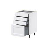 Hugo&Borg Rosemont 21-in W x 34.5-in H x 24-in D Glacier White 4-Drawer Base Fully Assembled Cabinet (Recessed Panel Style)