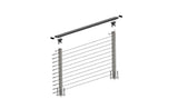 CityPost Deck Mount x 36-in Black Steel Deck Cable Rail Kit
