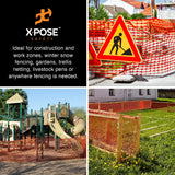 XPOSE SAFETY Orange PVC Bamboo Fence, 100ft x 4ft Roll