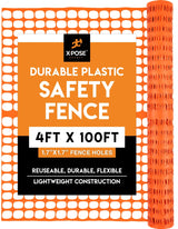 XPOSE SAFETY Orange PVC Bamboo Fence, 100ft x 4ft Roll