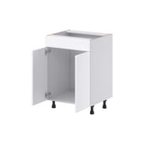 Hugo&Borg Lasalle 24-in W x 34.5-in H x 21-in D Bright White Slab Sink Base Fully Assembled Cabinet (Flat Panel Slab Style)
