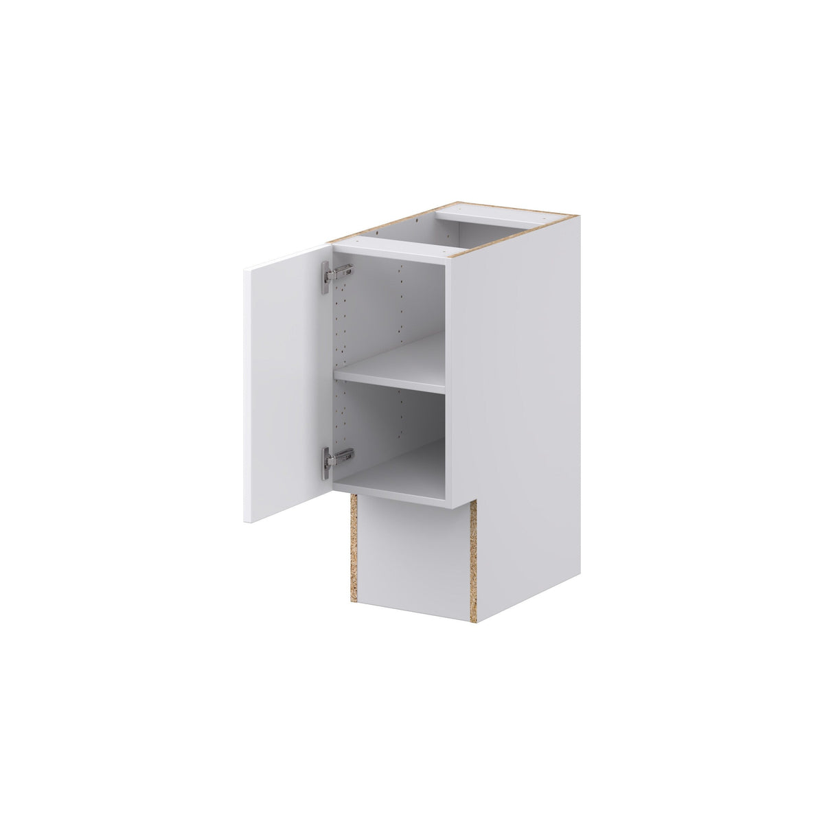 Hugo&Borg Lasalle 12-in W x 34.5-in H x 21-in D Bright White Slab Base Fully Assembled Cabinet (Flat Panel Slab Door Style)