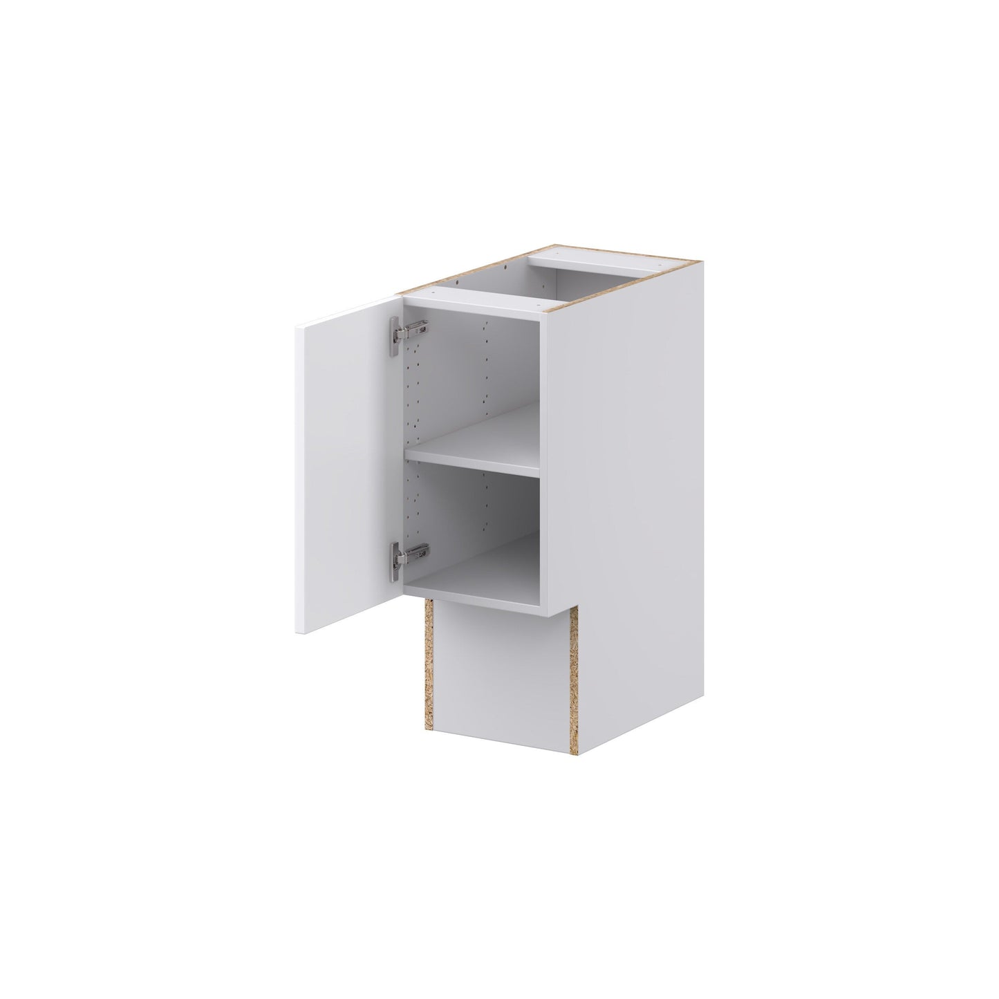 Hugo&Borg Lasalle 12-in W x 34.5-in H x 21-in D Bright White Slab Base Fully Assembled Cabinet (Flat Panel Slab Door Style)