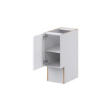 Hugo&Borg Lasalle 12-in W x 34.5-in H x 21-in D Bright White Slab Base Fully Assembled Cabinet (Flat Panel Slab Door Style)