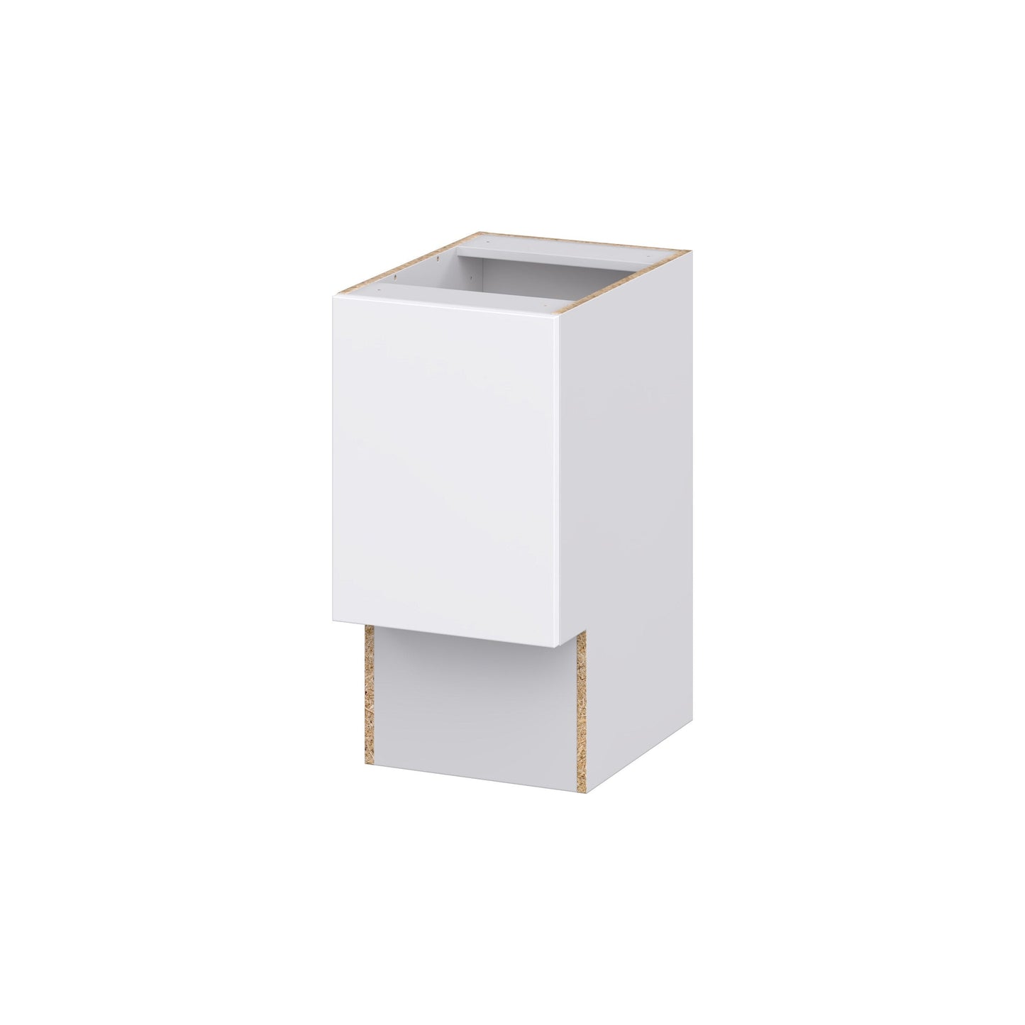 Hugo&Borg Lasalle 15-in W x 34.5-in H x 21-in D Bright White Slab Base Fully Assembled Cabinet (Flat Panel Slab Door Style)