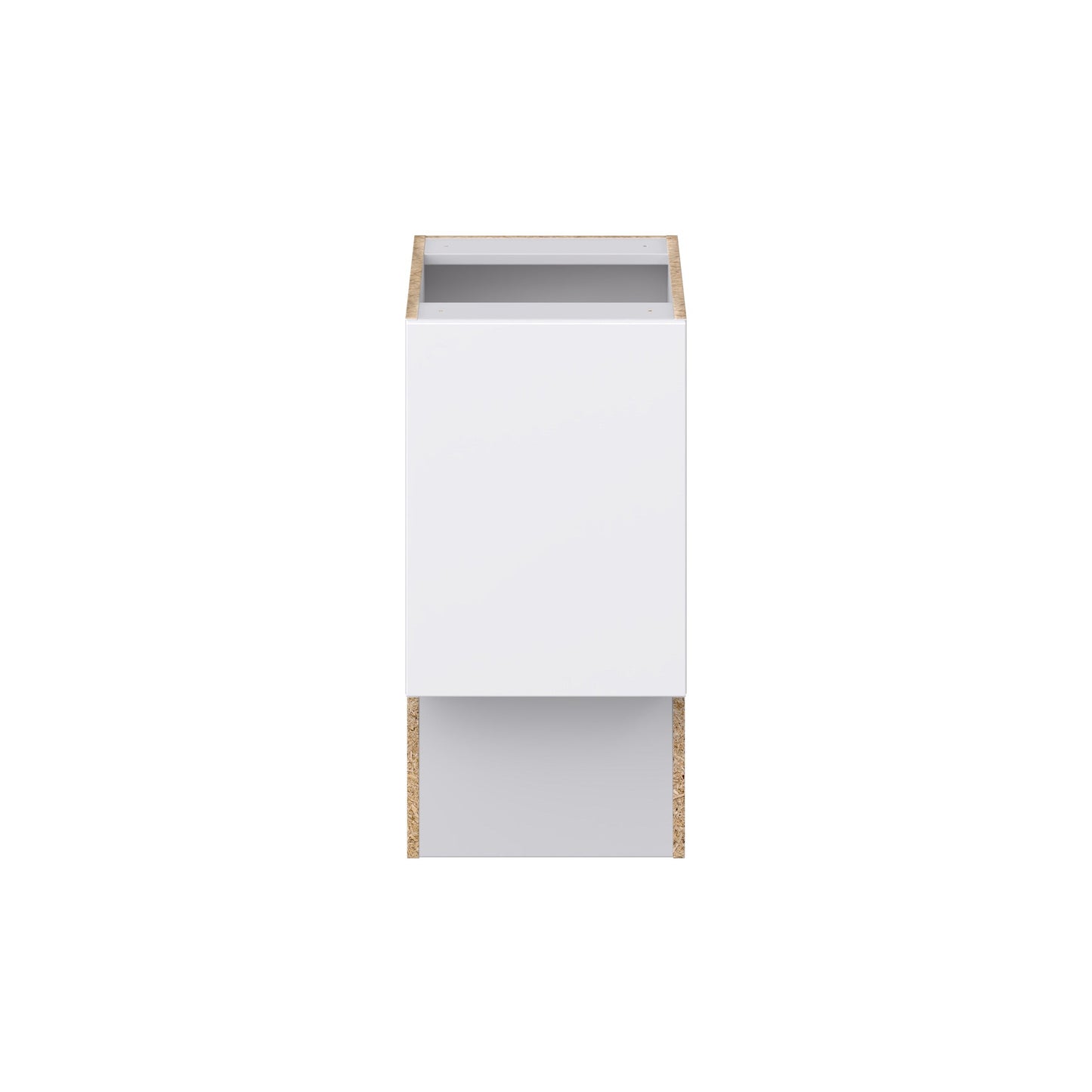 Hugo&Borg Lasalle 15-in W x 34.5-in H x 21-in D Bright White Slab Base Fully Assembled Cabinet (Flat Panel Slab Door Style)
