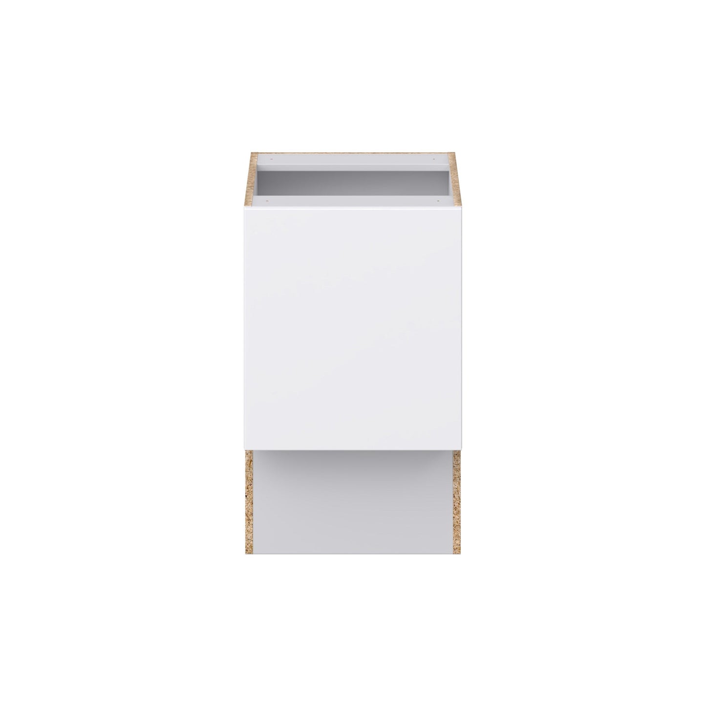 Hugo&Borg Lasalle 18-in W x 34.5-in H x 21-in D Bright White Slab Base Fully Assembled Cabinet (Flat Panel Slab Door Style)
