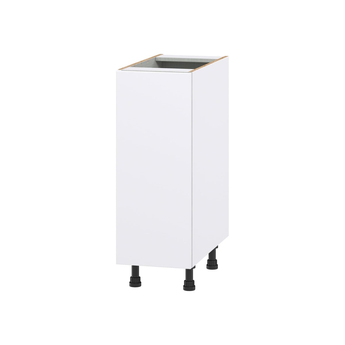 Hugo&Borg Lasalle 12-in W x 34.5-in H x 24-in D Bright White Slab Base Fully Assembled Cabinet (Flat Panel Slab Door Style)