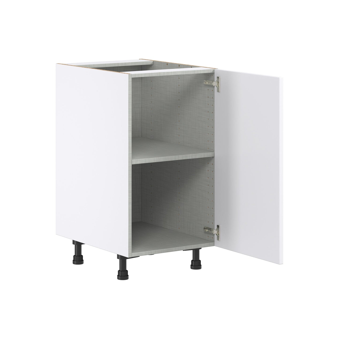 Hugo&Borg Lasalle 18-in W x 34.5-in H x 24-in D Bright White Slab Base Fully Assembled Cabinet (Flat Panel Slab Door Style)