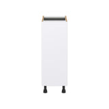 Hugo&Borg Lasalle 12-in W x 34.5-in H x 24-in D Bright White Slab Base Fully Assembled Cabinet (Flat Panel Slab Door Style)