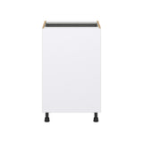 Hugo&Borg Lasalle 21-in W x 34.5-in H x 24-in D Bright White Slab Base Fully Assembled Cabinet (Flat Panel Slab Door Style)