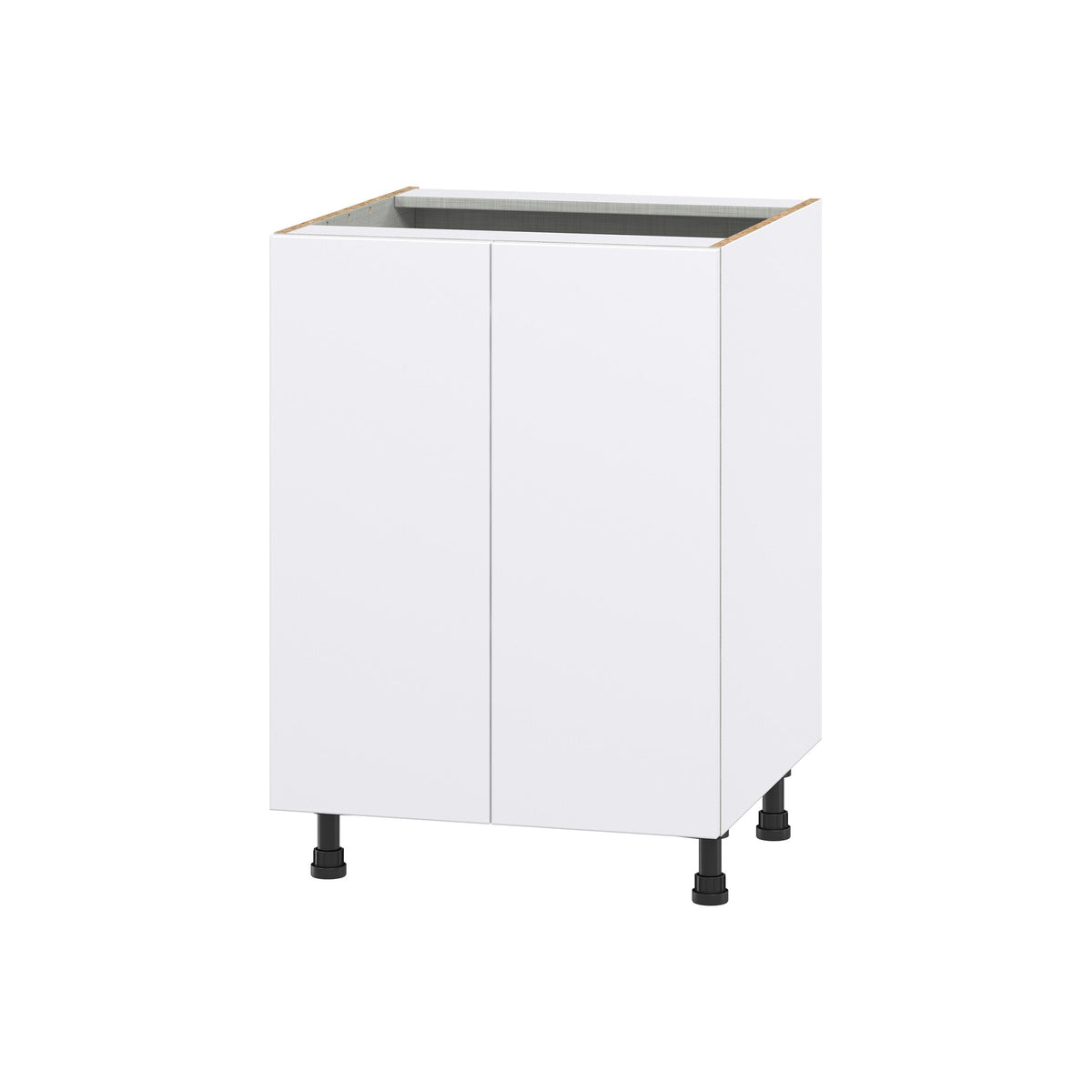 Hugo&Borg Lasalle 24-in W x 34.5-in H x 24-in D Bright White Slab Base Fully Assembled Cabinet (Flat Panel Slab Door Style)