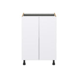 Hugo&Borg Lasalle 24-in W x 34.5-in H x 24-in D Bright White Slab Base Fully Assembled Cabinet (Flat Panel Slab Door Style)