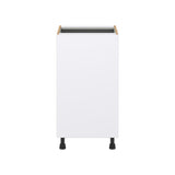 Hugo&Borg Lasalle 18-in W x 34.5-in H x 24-in D Bright White Slab 3-Drawers Base Fully Assembled Cabinet (Flat Panel Slab Style)