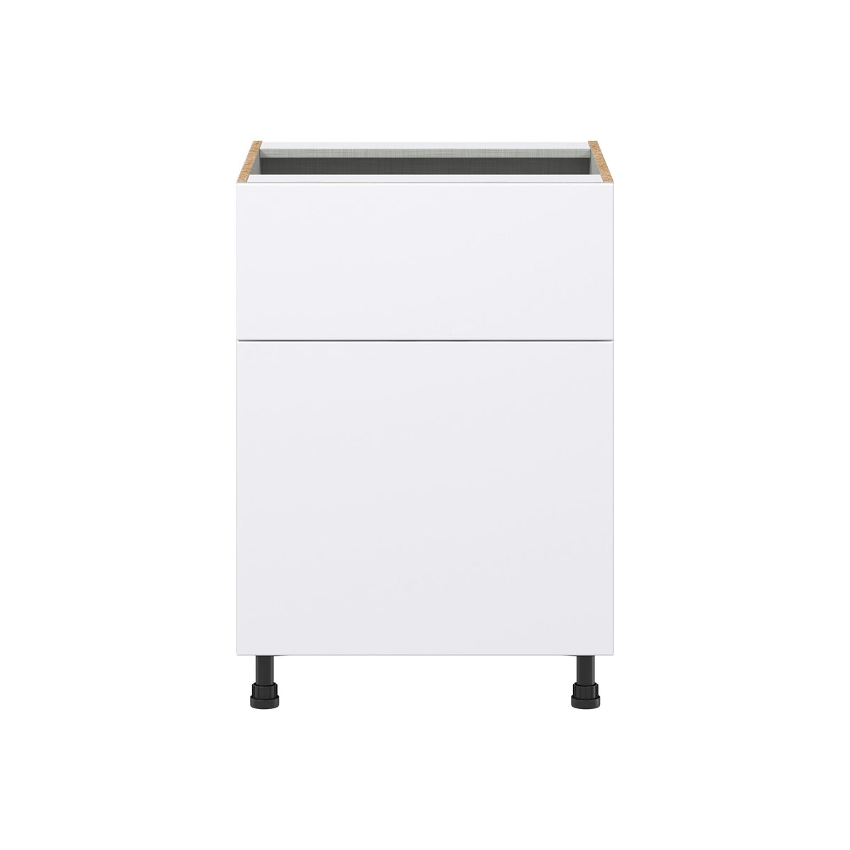 Hugo&Borg Lasalle 24-in W x 34.5-in H x 24-in D Bright White Slab 1-Drawer Base Fully Assembled Cabinet (Flat Panel Slab Style)