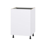 Hugo&Borg Lasalle 24-in W x 34.5-in H x 24-in D Bright White Slab Sink Base Fully Assembled Cabinet (Flat Panel Slab Style)