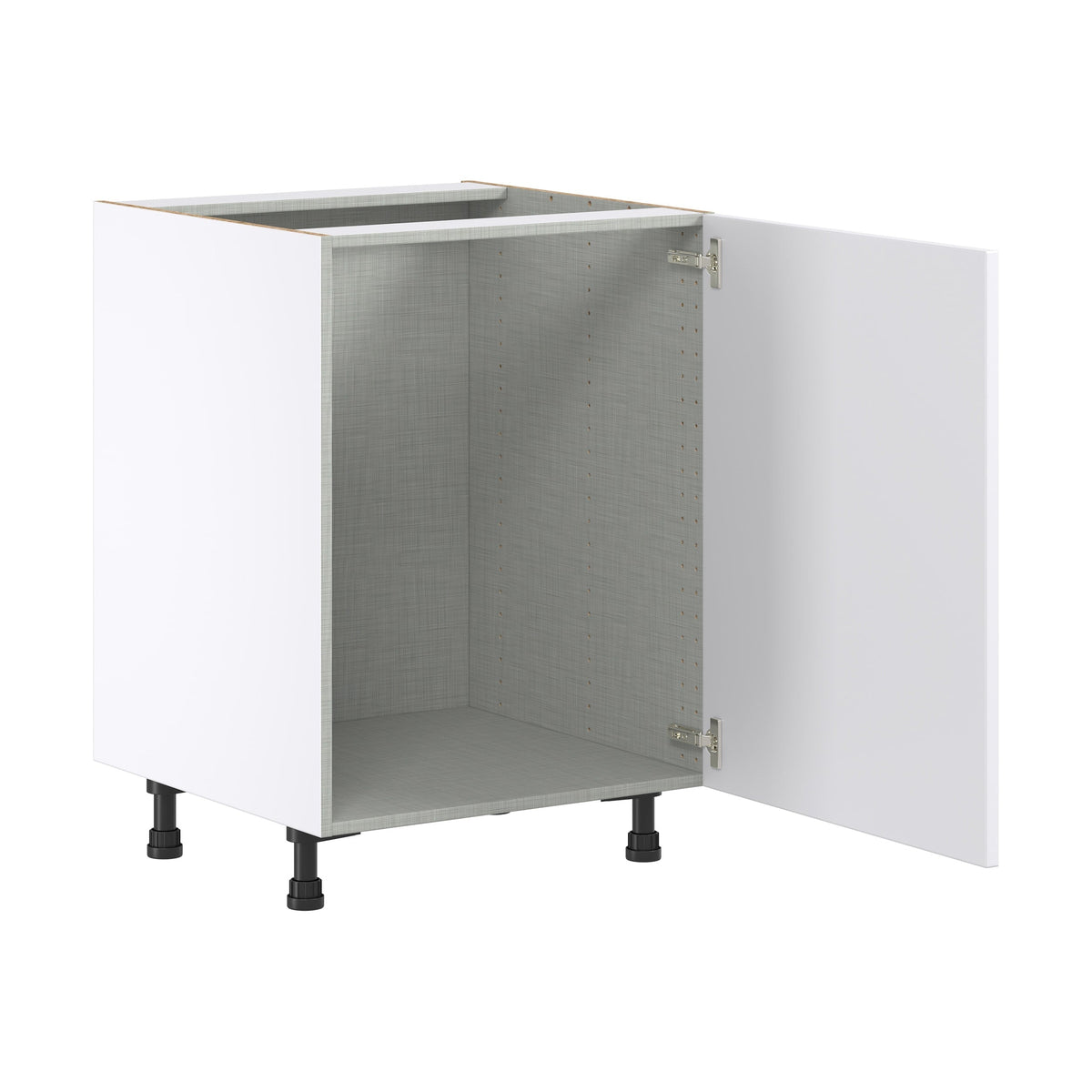 Hugo&Borg Lasalle 24-in W x 34.5-in H x 24-in D Bright White Slab Sink Base Fully Assembled Cabinet (Flat Panel Slab Style)