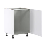 Hugo&Borg Lasalle 24-in W x 34.5-in H x 24-in D Bright White Slab Sink Base Fully Assembled Cabinet (Flat Panel Slab Style)