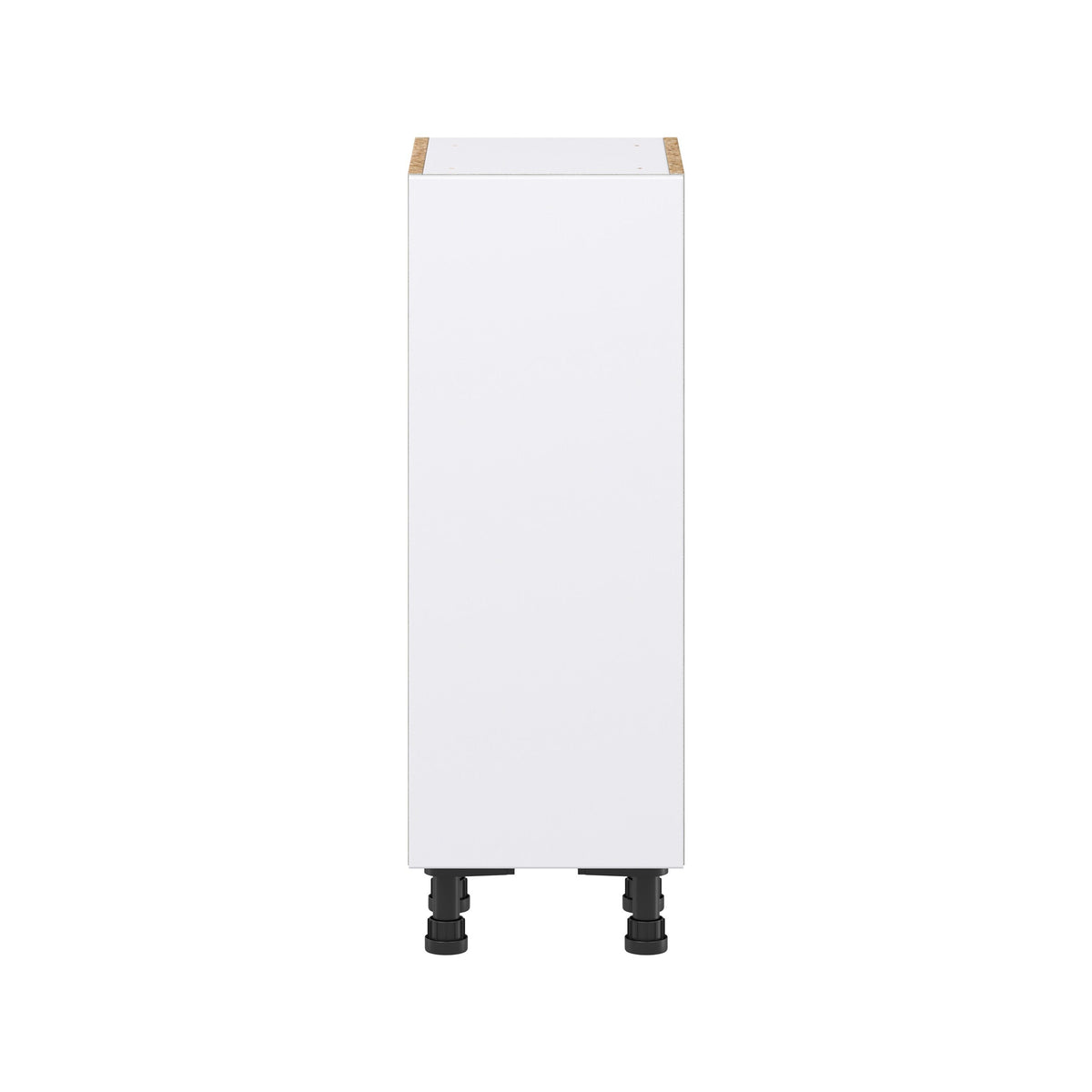 Hugo&Borg Lasalle 12-in W x 34.5-in H x 14-in D Bright White Slab Base Fully Assembled Cabinet (Flat Panel Slab Door Style)