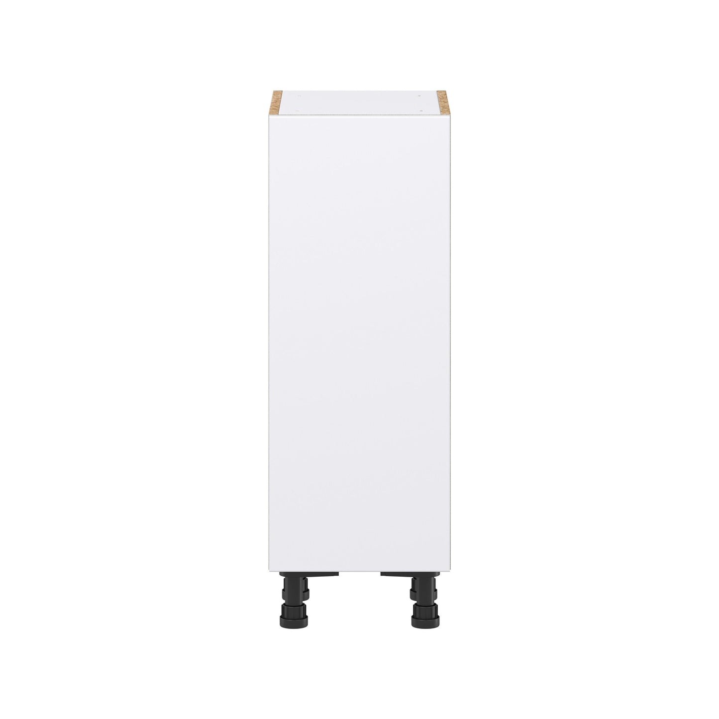Hugo&Borg Lasalle 12-in W x 34.5-in H x 14-in D Bright White Slab Base Fully Assembled Cabinet (Flat Panel Slab Door Style)