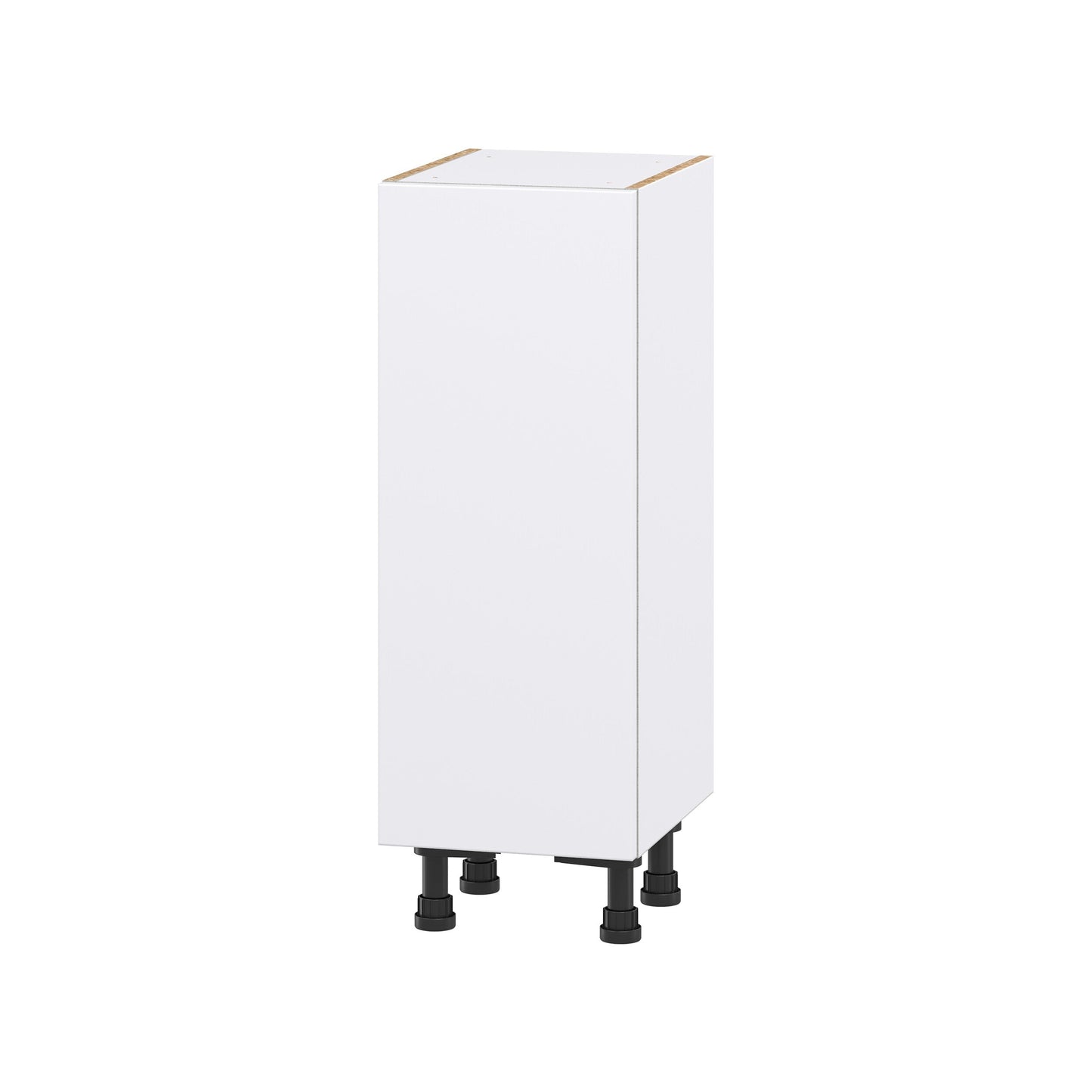 Hugo&Borg Lasalle 12-in W x 34.5-in H x 14-in D Bright White Slab Base Fully Assembled Cabinet (Flat Panel Slab Door Style)