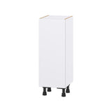 Hugo&Borg Lasalle 12-in W x 34.5-in H x 14-in D Bright White Slab Base Fully Assembled Cabinet (Flat Panel Slab Door Style)