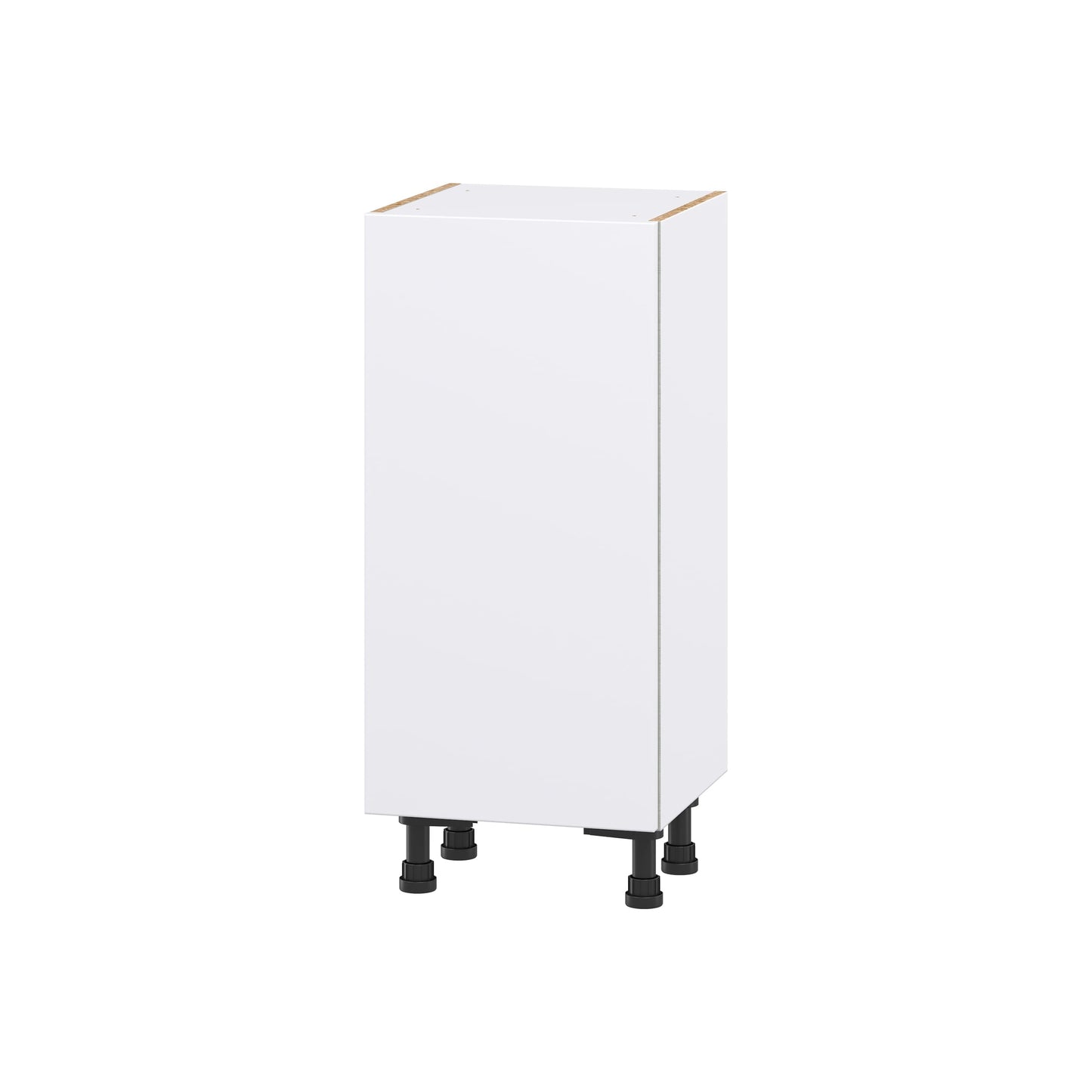 Hugo&Borg Lasalle 15-in W x 34.5-in H x 14-in D Bright White Slab Base Fully Assembled Cabinet (Flat Panel Slab Door Style)