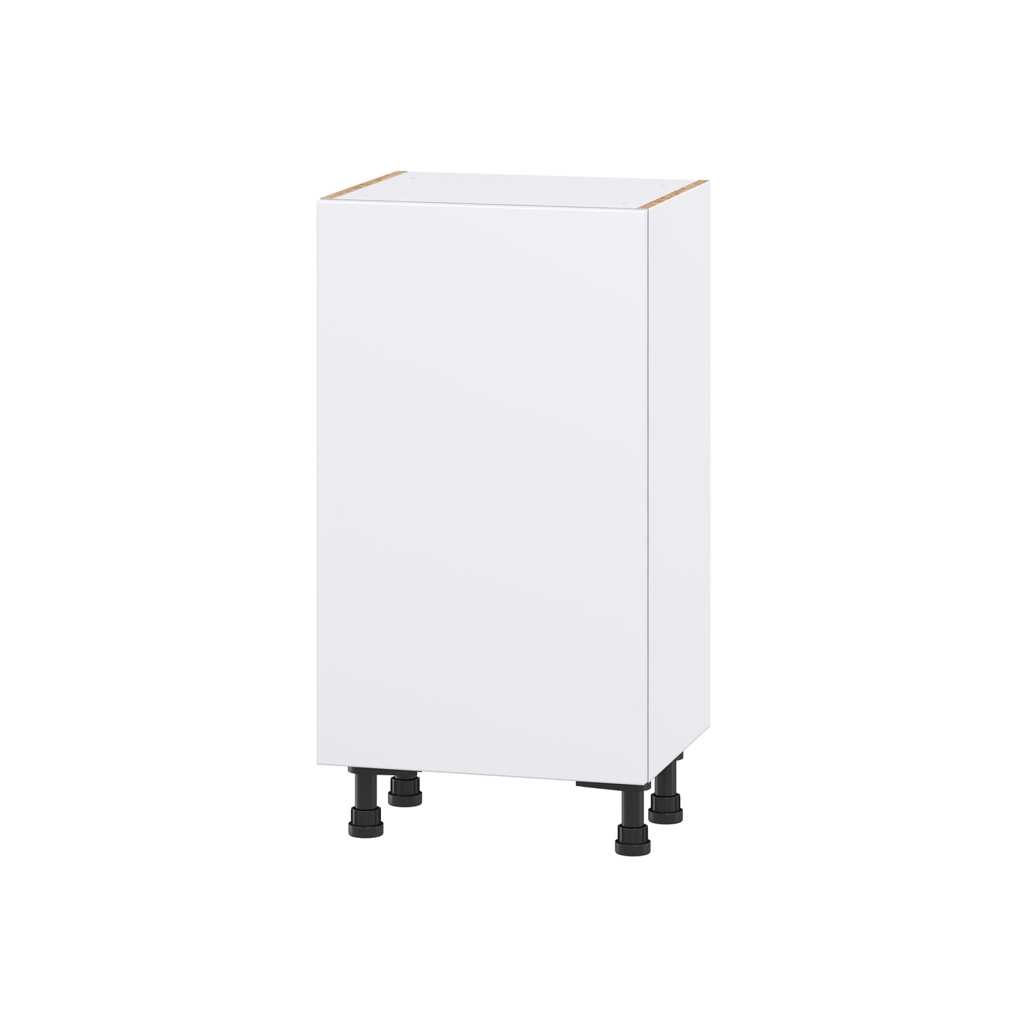 Hugo&Borg Lasalle 18-in W x 34.5-in H x 14-in D Bright White Slab Base Fully Assembled Cabinet (Flat Panel Slab Door Style)
