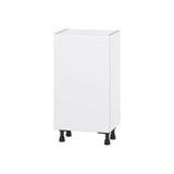 Hugo&Borg Lasalle 18-in W x 34.5-in H x 14-in D Bright White Slab Base Fully Assembled Cabinet (Flat Panel Slab Door Style)