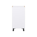 Hugo&Borg Lasalle 18-in W x 34.5-in H x 14-in D Bright White Slab Base Fully Assembled Cabinet (Flat Panel Slab Door Style)