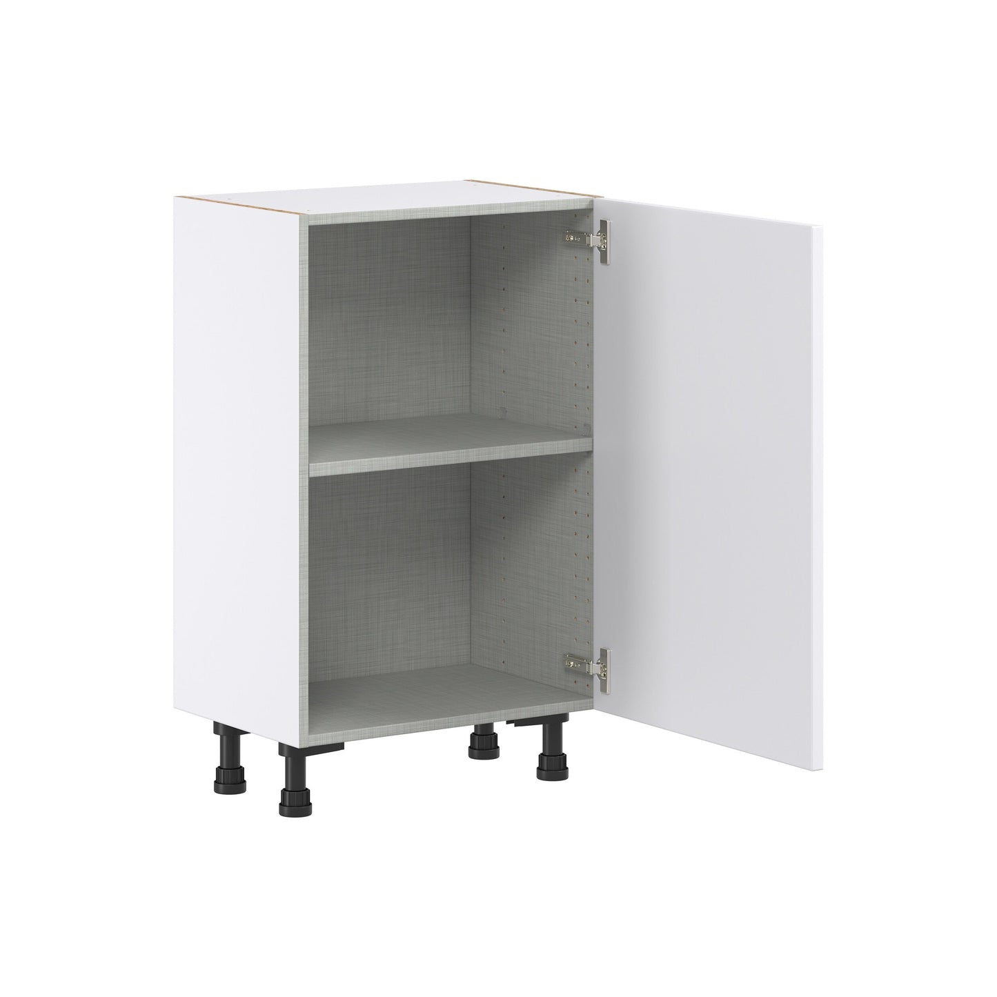 Hugo&Borg Lasalle 21-in W x 34.5-in H x 14-in D Bright White Slab Base Fully Assembled Cabinet (Flat Panel Slab Door Style)