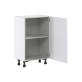 Hugo&Borg Lasalle 21-in W x 34.5-in H x 14-in D Bright White Slab Base Fully Assembled Cabinet (Flat Panel Slab Door Style)