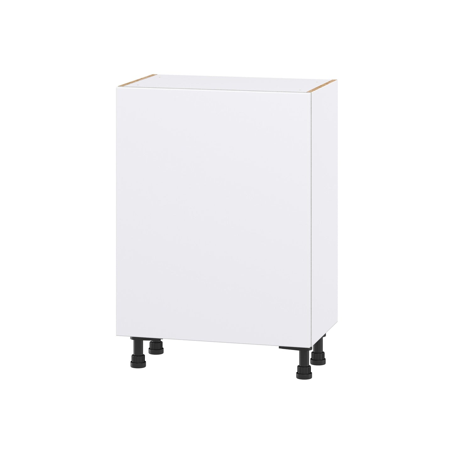 Hugo&Borg Lasalle 24-in W x 34.5-in H x 14-in D Bright White Slab Base Fully Assembled Cabinet (Flat Panel Slab Door Style)