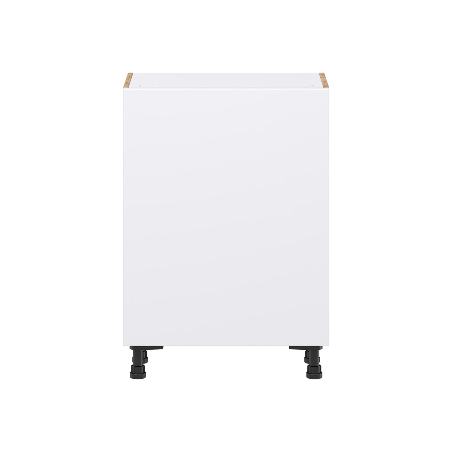 Hugo&Borg Lasalle 24-in W x 34.5-in H x 14-in D Bright White Slab 3-Drawers Base Fully Assembled Cabinet (Flat Panel Slab Style)
