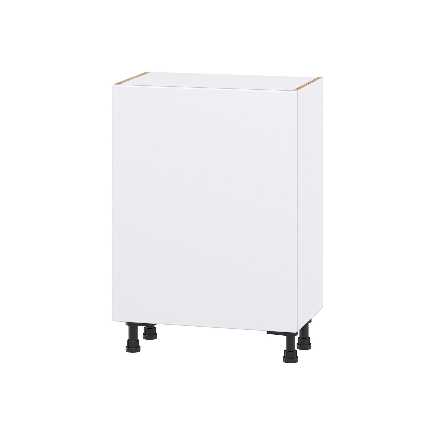 Hugo&Borg Lasalle 24-in W x 34.5-in H x 14-in D Bright White Slab 3-Drawers Base Fully Assembled Cabinet (Flat Panel Slab Style)