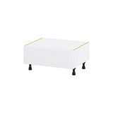 Hugo&Borg Lasalle 30-in W x 14.5-in H x 24-in D Bright White Slab 1-Drawer Base Fully Assembled Cabinet (Flat Panel Style)